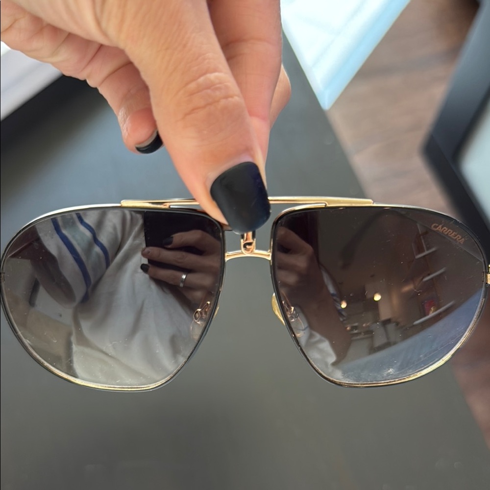 Carrera Gold Frame Sunglasses with Dark Lenses - Picture 2 of 5